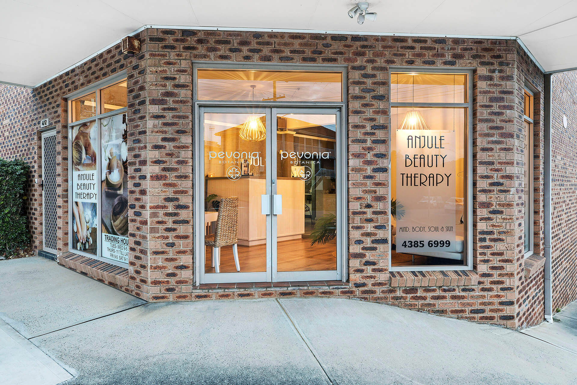 Shopfront of beauty salon